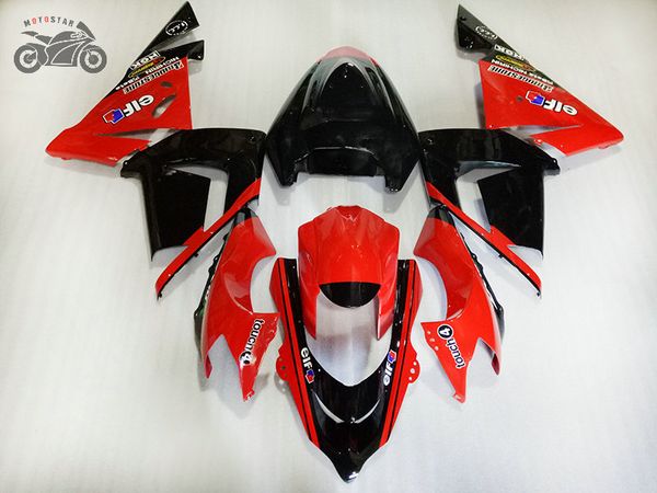 Kit carene moto di alta qualità per Kawasaki Ninja ZX10R 2004 2005 kit carene aftermarket rosso nero ZX-10R 04 05 ZX 10R 04-05