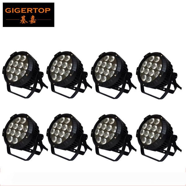 

discount price 8 unit 12x18w waterproof led par light 6in1 rgbwa purple dmx512 disco party club pub show stage wedding outdoor