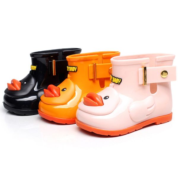 

2019 baby kids rain boots warm cute animal duck rainboots rubber shoes toddler kids jelly shoes, Black;grey