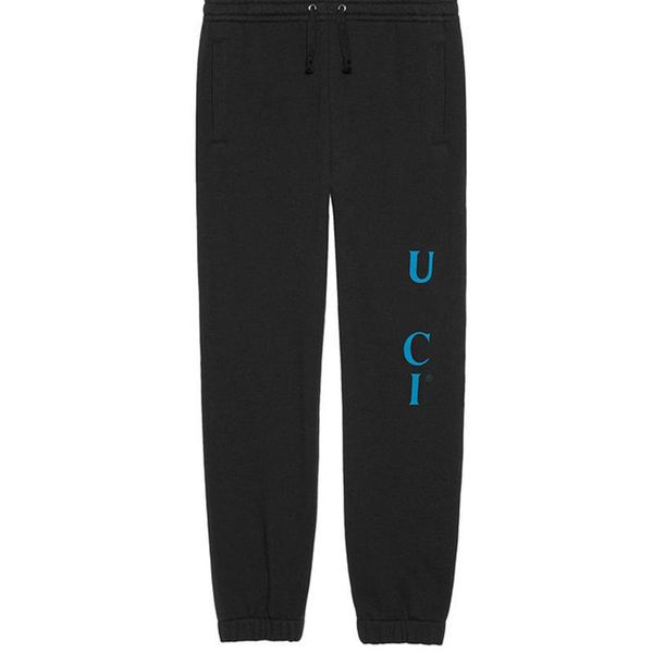 

18fw gc1 letter print trousers new retro street hip hop sport casual loose black men and women couple tide pants hfsskz007