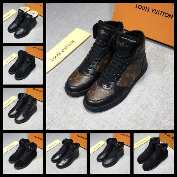

19ss мужских high top моды кроссовки открытых нескользящие дышащие мужская обувь тренд горячей продажа комфортных люди повседневная обувь ве, Black