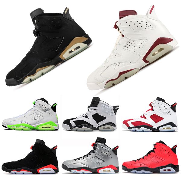 

2020 air jordan retro 6 6s men basketball shoes bred carmine unc oreo oregon maroon black cat designer mens trainers sneakers 7-13, White;red