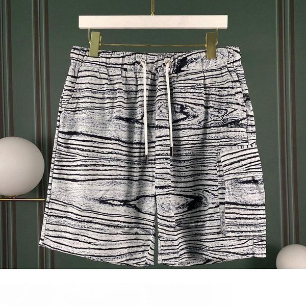 

2020 summer luxury fashion designer europe italy cool grey wood grain shorts men women casual streetwear pocket pants, White;black