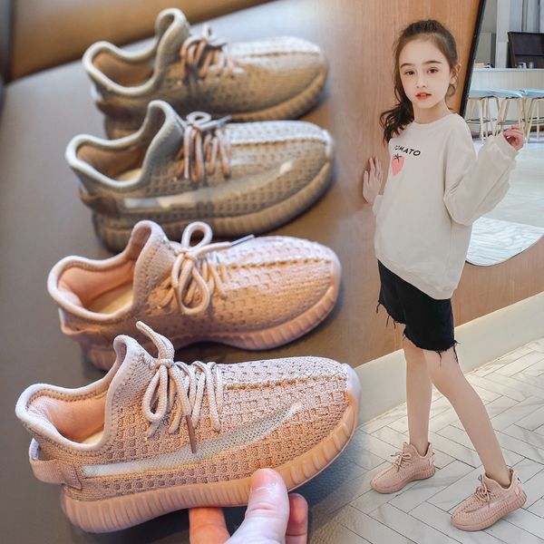 

aadct 2020 new kids shoes running sports spring autumn girls shoes mesh breathable children shoes for boys soft sole, Black