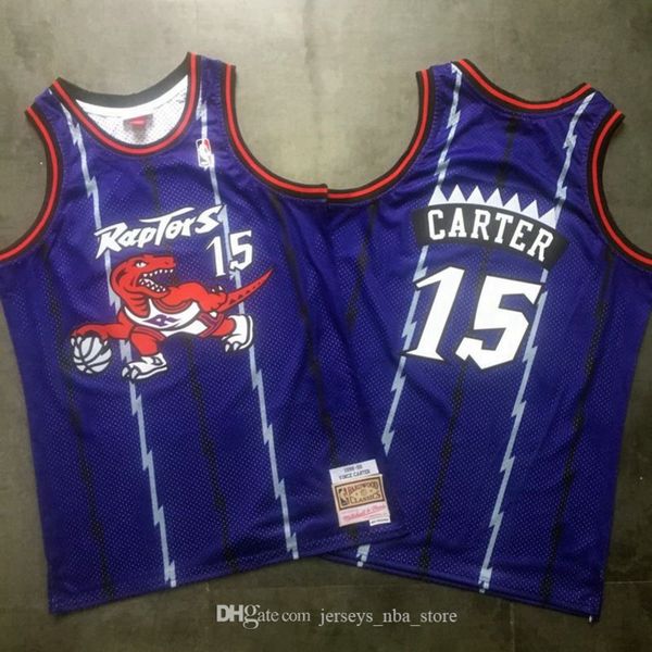 

mens raptors 15 vince carter authentic purple swingman jersey mitchell & ness hardwoods classics dense mesh basketball jersey 02, Black;red