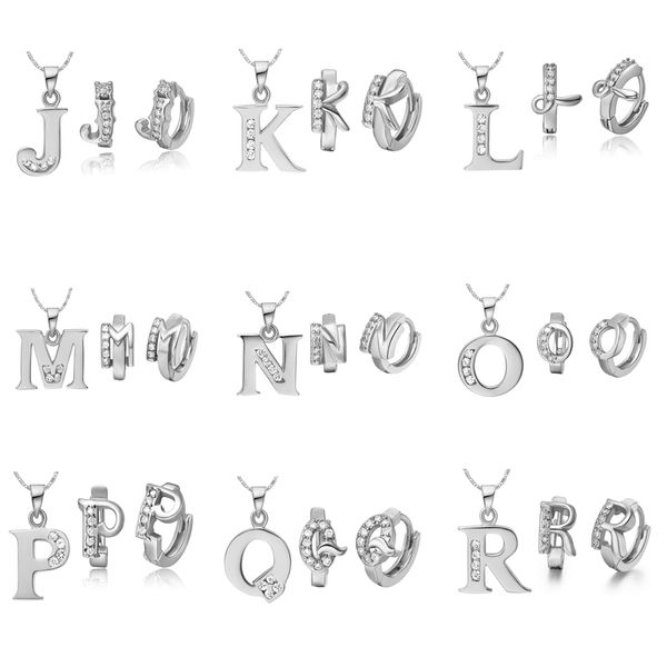 

new spring initial bridesmaid jewelry sets silver set letters j k l m n o p q r,classic and fashion style, Slivery;golden