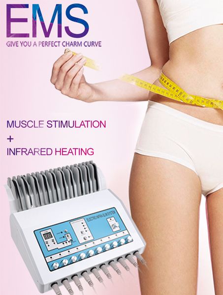 22 yastıkları Electristimulation zayıflama makinesi EMS kas uyarıcısı fizyoterapi onlarca Makinelerin ev salon kullanımı makinesi