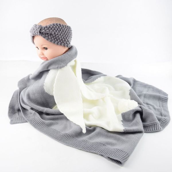 

baby knit blanket swaddle wrap stroller cover for kids boys and girls g99c