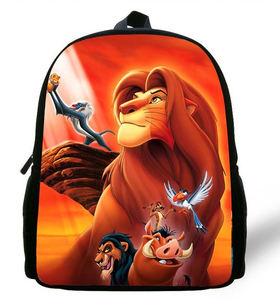 

12-inch simba backpack kids boys cartoon the lion king school bags children girls preschool baby kindergarten bag mx200327