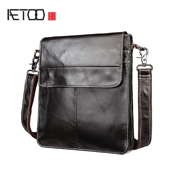 AETOO Head Piel Vacuno De Bolso De Compre Para De Hombre Bandolera 64IqAtw