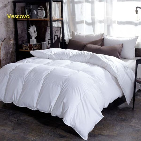 

vescovo cotton fabric filled with 100% down warm silky winter three colors comforter twin queen full size quilts