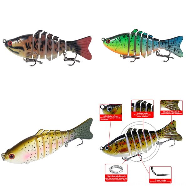 

0jjxh fishing 5 box (10cm grid bait type luya box tackle * 15.5g) can hold 5 fake baits