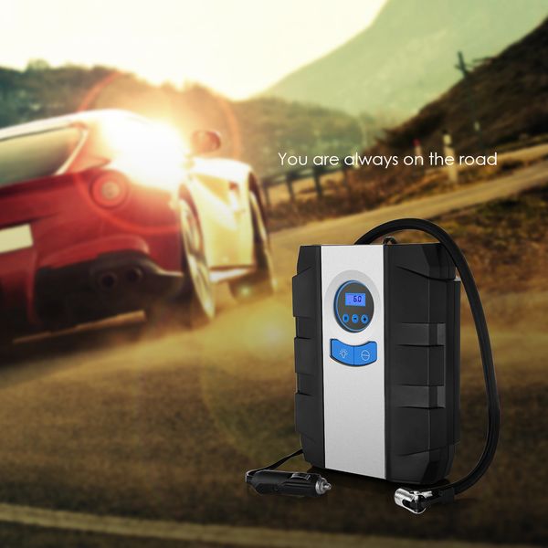 

new arrival 12v car auto electric air compressor tire inflator pump automobile tire numeric display versatile pump