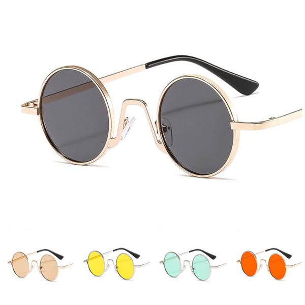 

fashion women & men round sunglasses personality design sun glasse goggles anti-uv spectacles alloy frame eyeglasses ornamental a, White;black