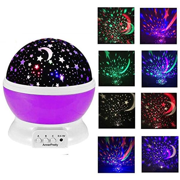 

star projector moon lamp starry led rotating night light led star light usb bedroom party rechargeable xmas gifts for child