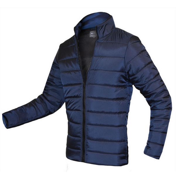 

2019 новая зимняя куртка мужчины 100% хлопок проложенный parka толстая молния тонкий мужчины пальто и пиджаки теплый муж шинель, Tan;black