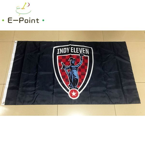 

USL Indy Eleven 3 * 5 футов (90 см * 150 см) Полиэстер флаг Баннер Американское украшение летаю