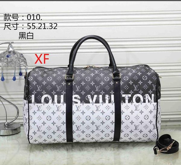 

2019 men duffle bag women travel bag hand luggage luxury de igner travel bag men pu leather handbag large cro body bag tote 55cm
