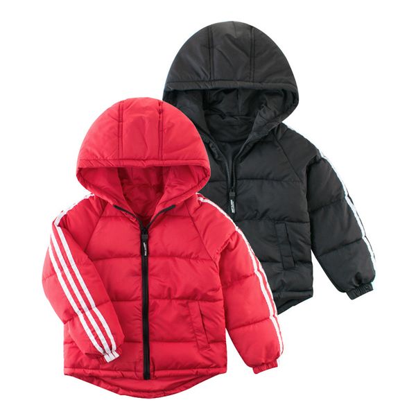 

fashion children's winter jackets kids cotton down coat baby jacket for girls parka outerwear hoodies boy coat, Blue;gray