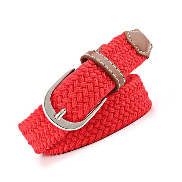 

waist belt women elastic waistband canvas buckle braided woven waist straps, Black;brown