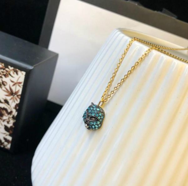 

pendant necklaces le marchÃ© des merveilles jewelry colorful tiger head gold necklace gift for men and women, Silver