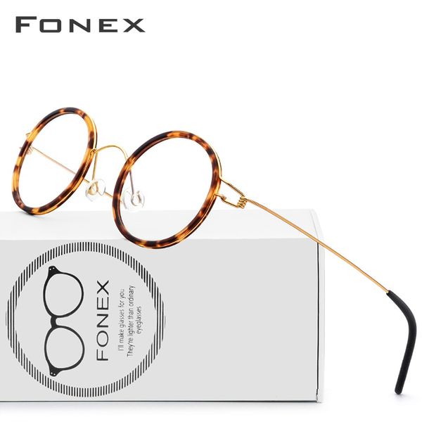 

titanium alloy glasses frame men women myopia optical denmark ultralight prescription eyeglasses korean screwless eyewear 98613, Black