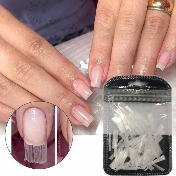 

3cm/5.5cm nail extension fiber fibernails nail acrylic tips set fiberglass nails extension pack fiber glass nails building gel, Red;gold