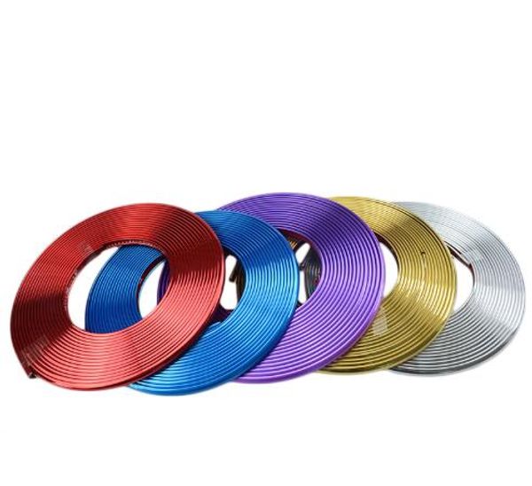 

8m silver car chrome styling decoration moulding trim strip tape auto diy protective sticker car bumper decoration