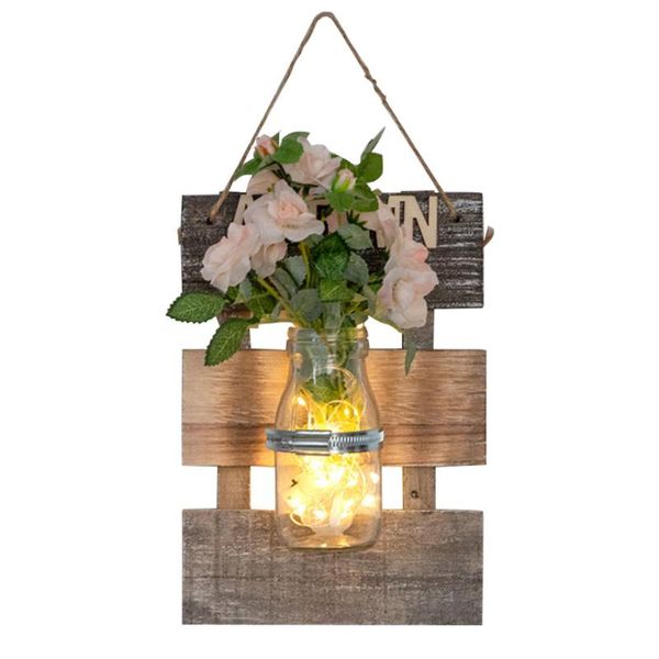 

wall lamp decorative mason jar light chain plant pendants patio battery powered garden indoor glass bottle romantic hanging bedroom