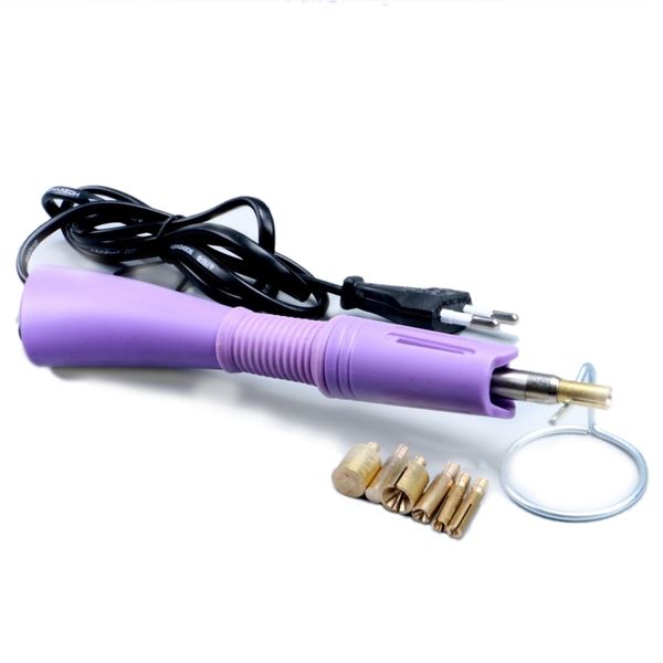 

new purple drill fix applicator iron-on wand heat-fix tool wand garment eu plug fast heated