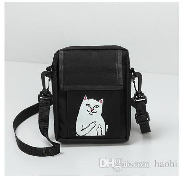 

brand new middle finger cat backpack men and women canvas backpack cute cat students shoulder bag casual travel bag