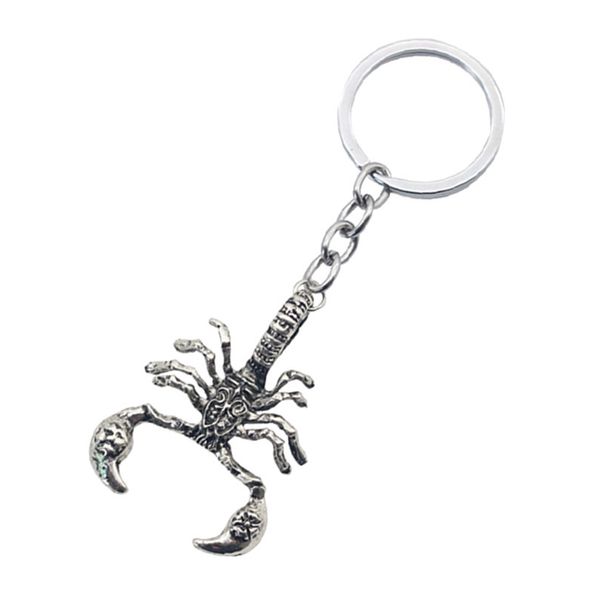 

men multifunctional gifts fashion hanging insect shape jewelry accessories metal exquisite charms durable key chain, Silver