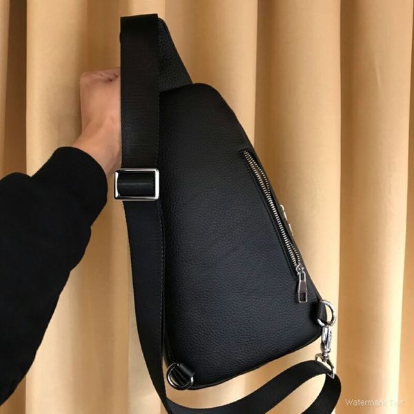 

men chest bag fashion black capacity leather cross body trend shoulder pouch leisure outdoor messenger shoulder bag drop shipping type6