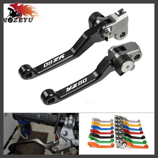 

cnc motorcycle dirt bike flex pivot brake clutch levers motocross motorbike for yamaha yz80 yz 80 1986-1996 1995 1994 1987 1993