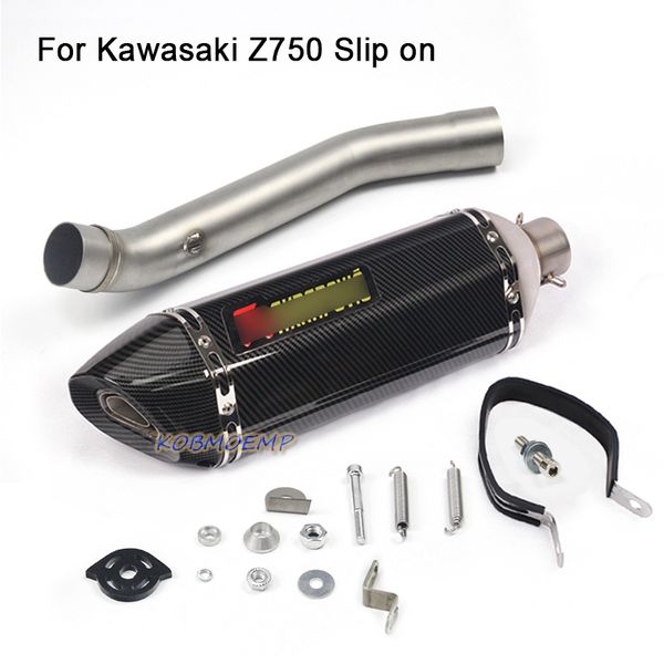 Für Kawasaki Z750 2007-2013 Motorrad Auspuff System Verbindungsrohr Mittelrohr Link Schalldämpfer Rohr Edelstahl Endrohr