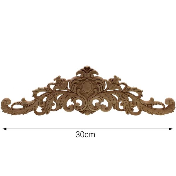 

carving natural wood appliques for furniture cabinet unpainted wooden mouldings decal vintage home decor decorative other home decor