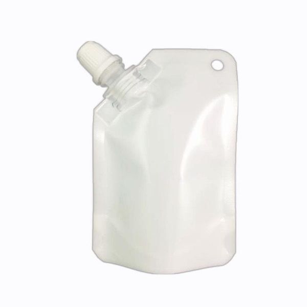 

2019 50ml stand up drinking package transparent pout bag white doypack spout pouch bags for beverage milk 720pcs