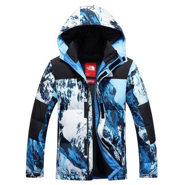 

face north men роскошного пуховик дизайнерского бренд комфортный хлопок мода пара классического сыпучие хлопок wild goose качество пуховик, Black