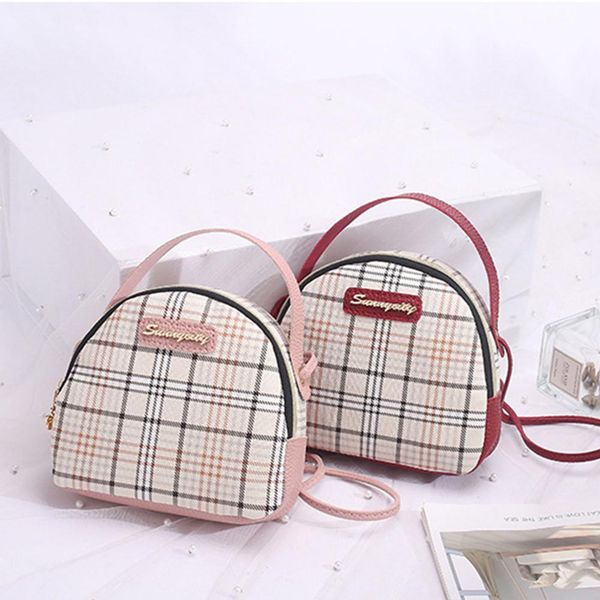 

banabanma female fashion plaid handbag single strap square casual bag