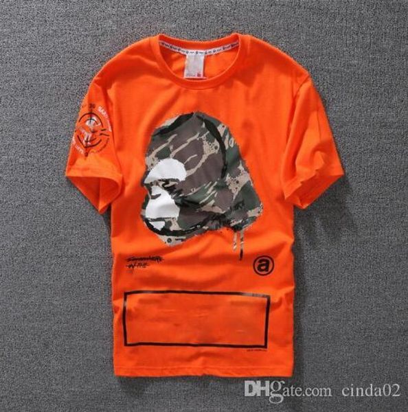 

повседневная футболка мужская одежда дизайнерская рубашка черный белый оранжевый хлопок смесь круглый вырез с коротким рукавом мультфильм пе, White;black