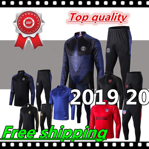 

2019 new p g jer ey track uit real madrid 19 20 pari jordam training uit occer jer ey jacket football hirt maillot de foot, Black;yellow