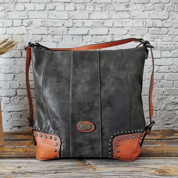

2019 fashion genuine leather women's bag large capacity handbag ladies single shoulder bag multi-functional bag t200428