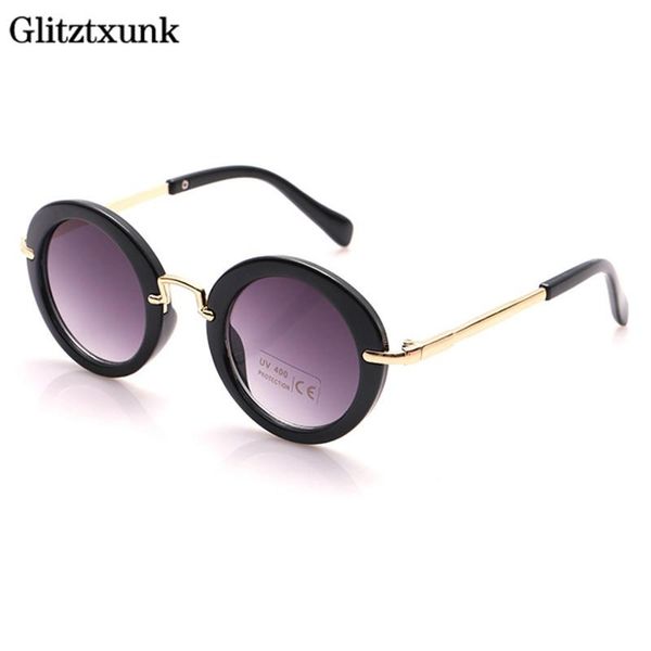 

glitztxunk мода круглые детские солнцезащитные очки девочки мальчики uv400 2018 дети солнцезащитные очки винтаж детские очки черный спортивн, Blue