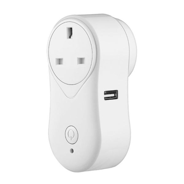 

uk wifi smart plug with usb port home audio wireless control smart socket outlet with android ios phone dropshipping