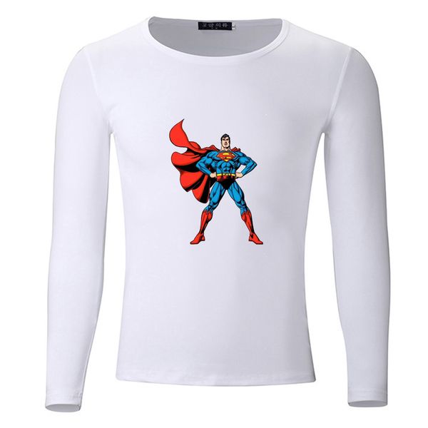 

man of steelcomics big size students spring autumn t-shirt long sleeve men women boys girls t shirt tees kids tshirt, White;black