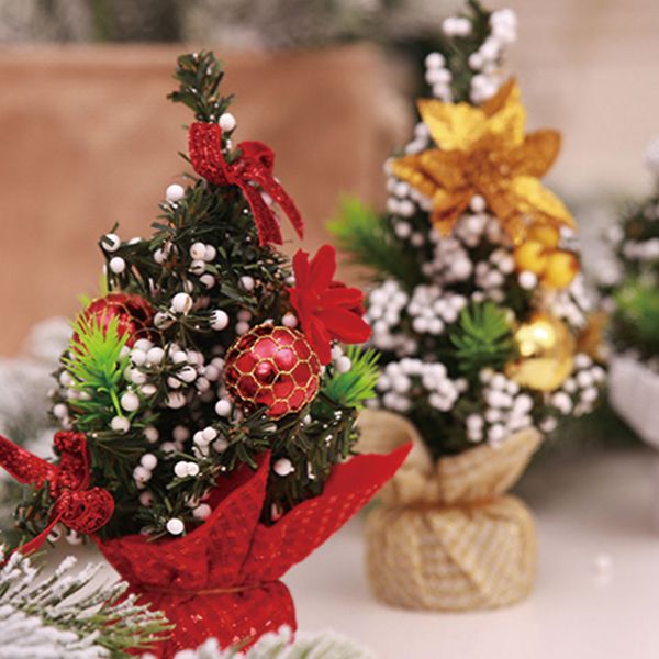 

mini small christmas tree small christmas tree deskdecoration linen bright cloth 4