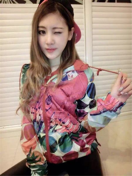 

brand ad hooded panelled womens sports outerwear designer long sleeve breathable colorful ladies coats female apparel, Black;brown