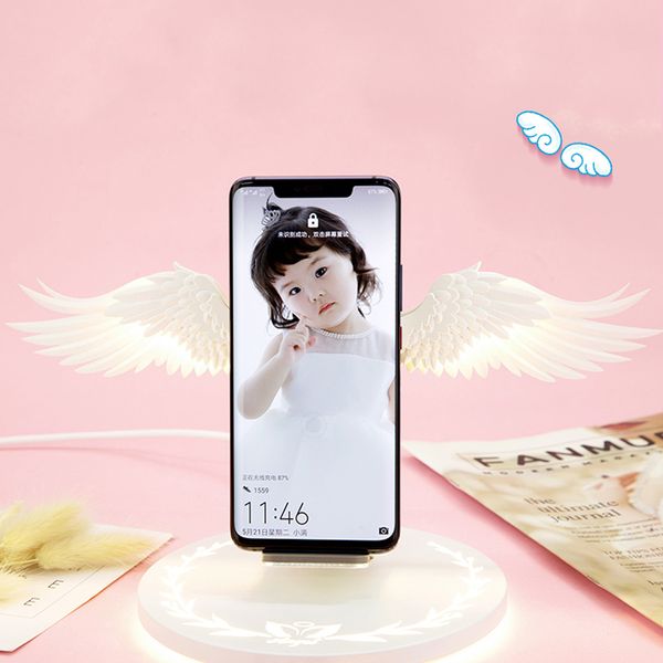 

agaring angel wings 10w fast charging qi wireless charger for iphone xr xs max x iphone 8 8+ samsung s10+ s10 s9+ s9 s8+ s8
