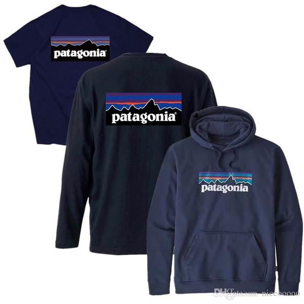 

designer fashion patagonia tee brand with tags casual cotton long sleeve hoodies for women mens streetwear, Black