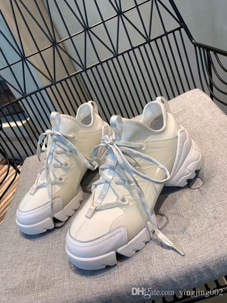 

2018 new luxury shoes vnr casual women men sneakers white black green knit lace-up luxury trainers high shoes rx19040703